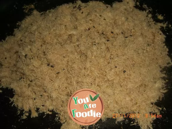 Homemade sesame meat floss