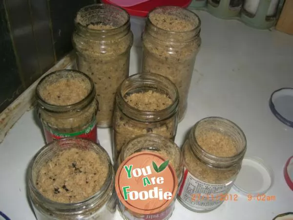 Homemade sesame meat floss