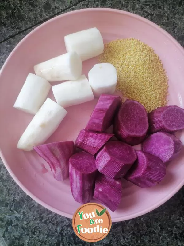 Yam purple potato paste