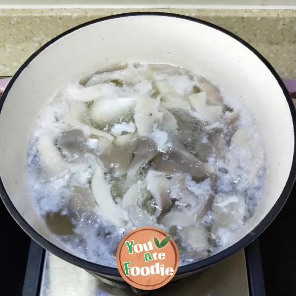 Mushroom poached egg soup