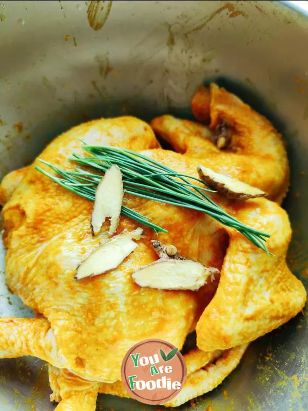 Baked chicken with salt (steamed)