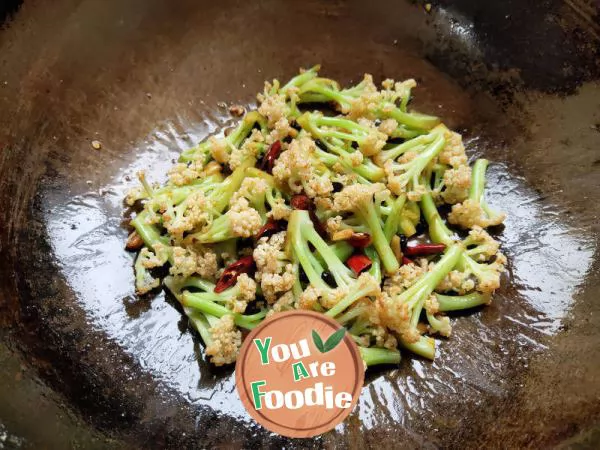 Stir fried Cauliflower with Black Bean Sauce