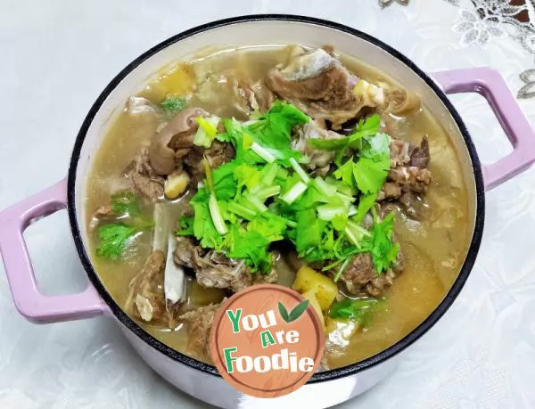 Mutton in clear soup