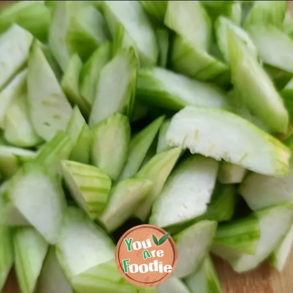 Fried towel gourd with sea rice