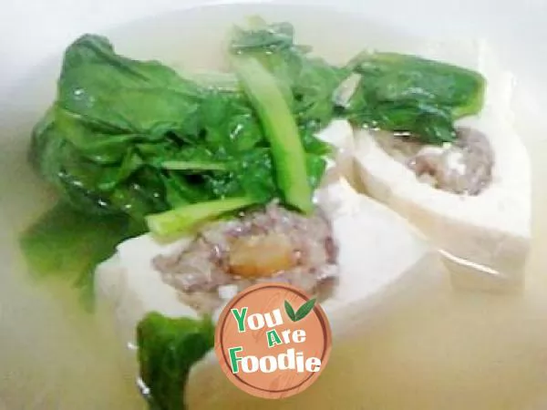 Stewed-bone-soup;-Stuffed-tofu-"