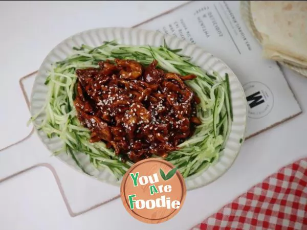 Lazy version of shredded pork in Beijing sauce