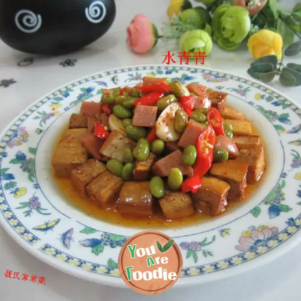 Diced-bean-curd-with-soybean-ham