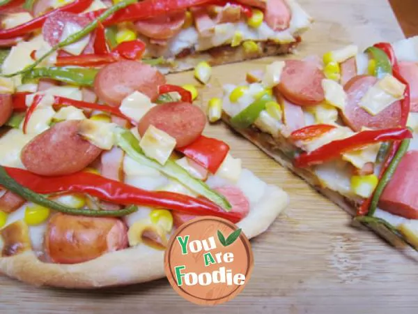 Xiaowenzi-product-~!-[DIY-ham-double-pizza]