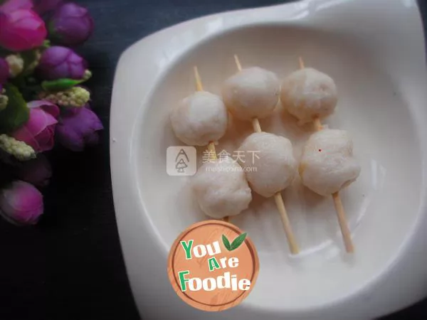 Boiled fish balls