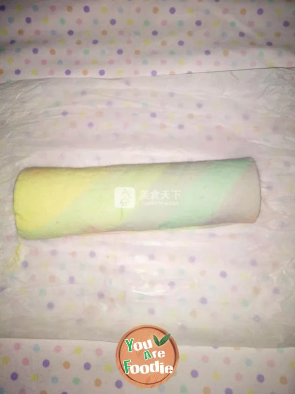 Rainbow cake roll