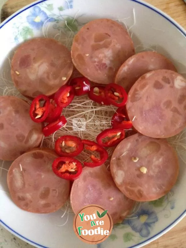 Summer lazy man steamed ham noodles