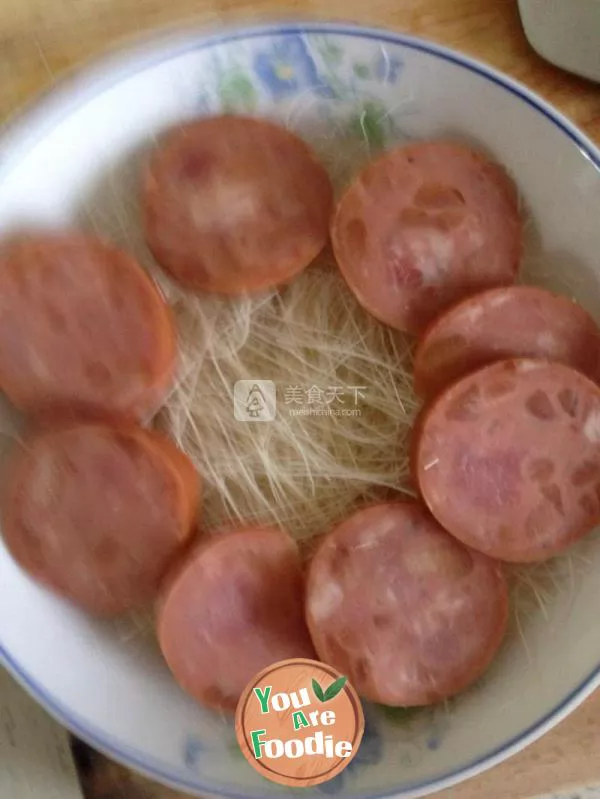 Summer lazy man steamed ham noodles