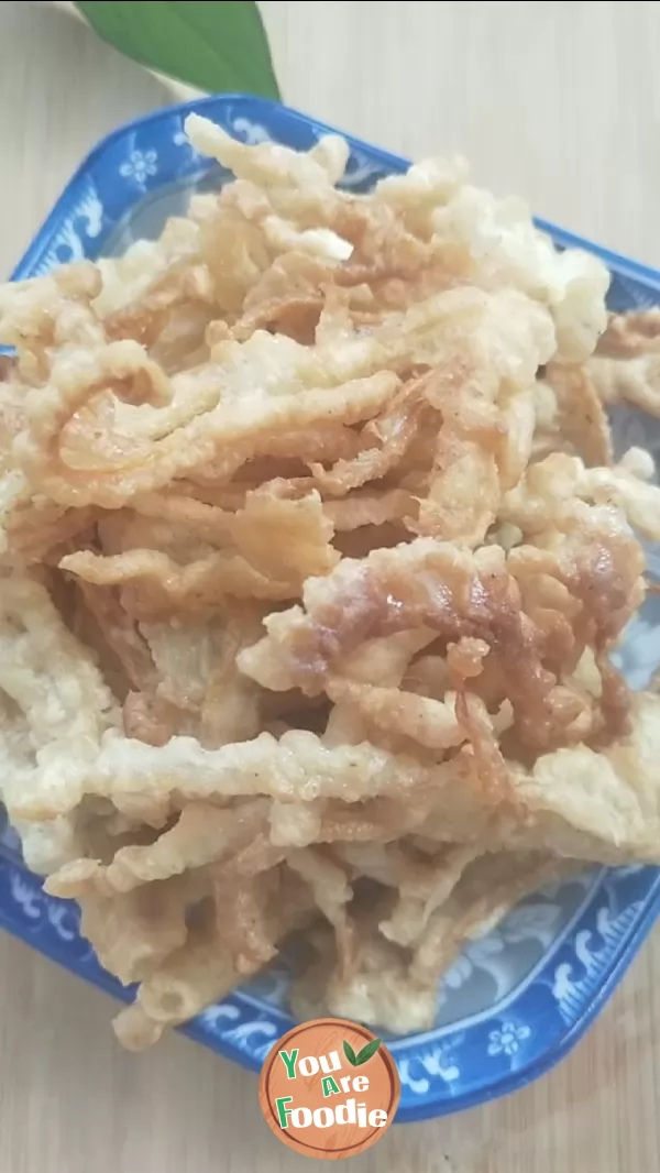 Fried Flammulina velutipes