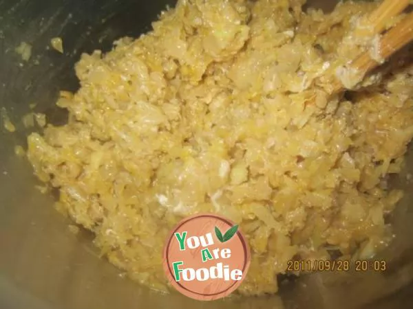 dumpling of pickled Chinese cabbage