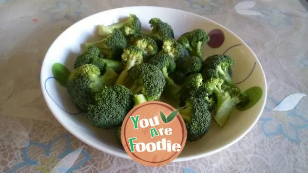 Fried mushrooms with Broccoli