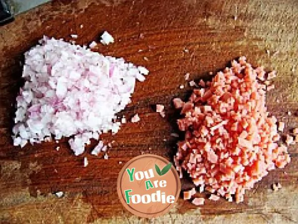 Greedy snack --- onion, ham and potato cake (two ways to eat)