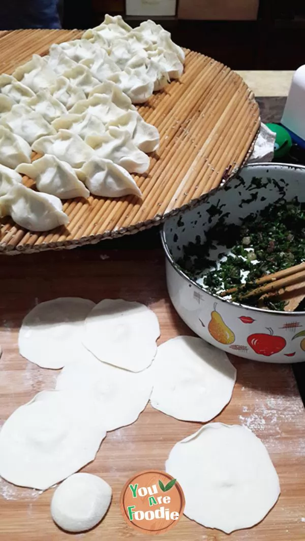 Watercress dumplings