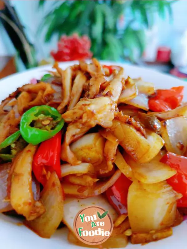 Stir fried squid whiskers