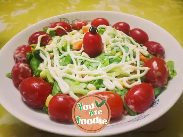 Fruit and vegetable salad (lazy Kwai)