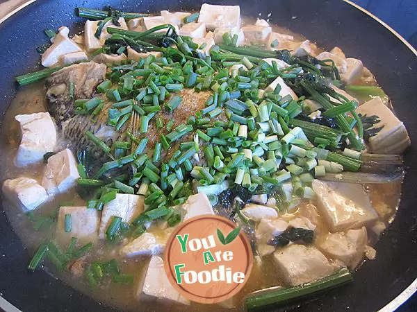 Braised Tofu with fried sea fish