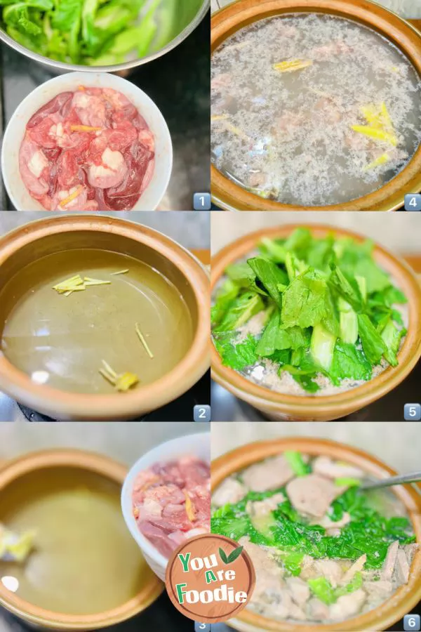 Cantonese style raw soup | pig wet sausage lean meat mustard soup