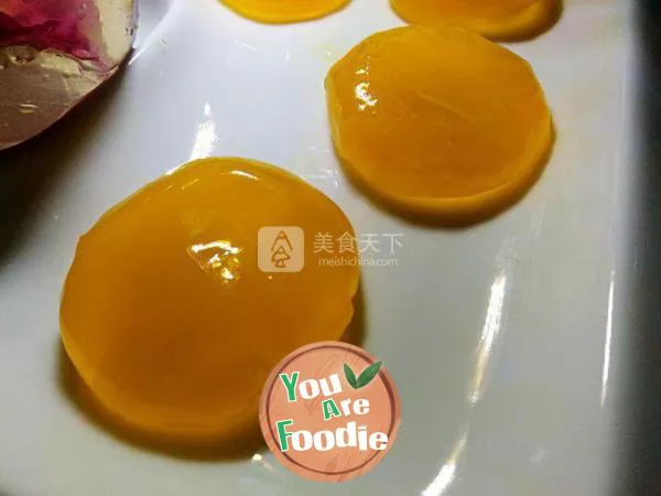 Homemade moon cake salted egg yolk