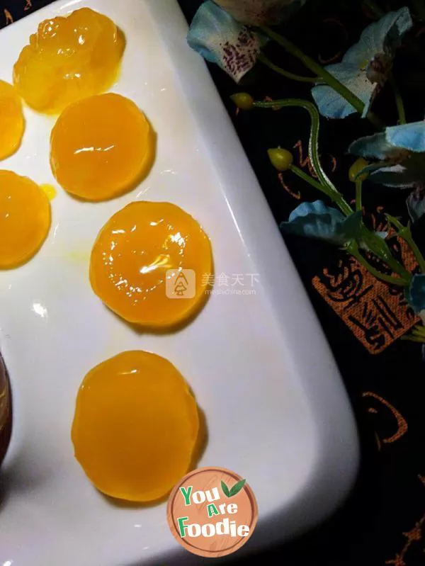 Homemade moon cake salted egg yolk