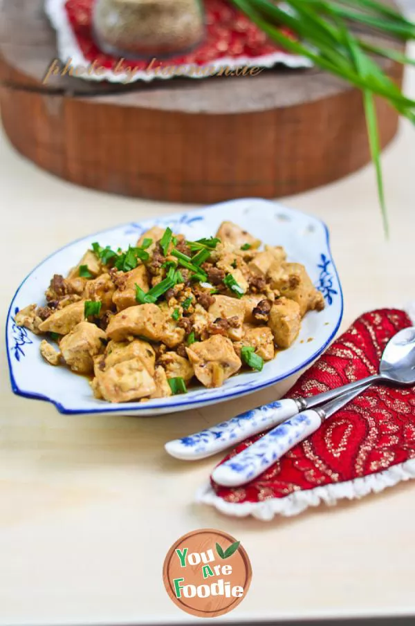 Minced pork with bean curd