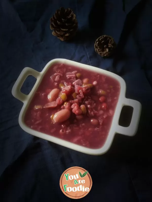 Purple potato porridge