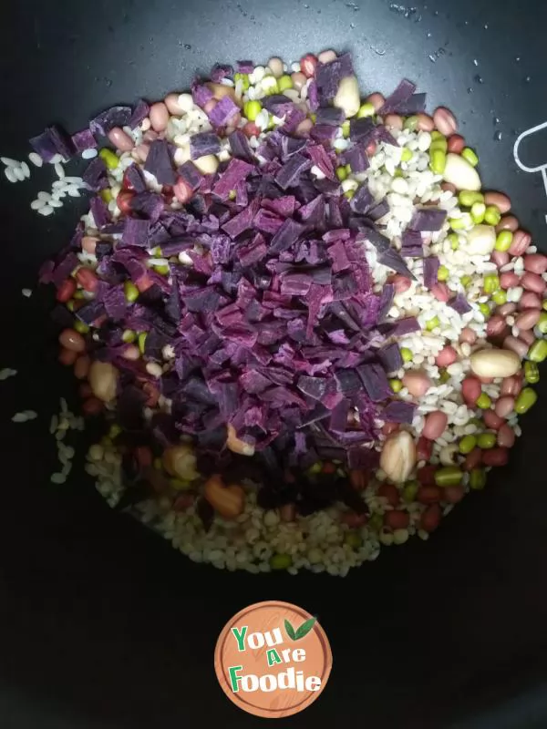 Purple potato porridge