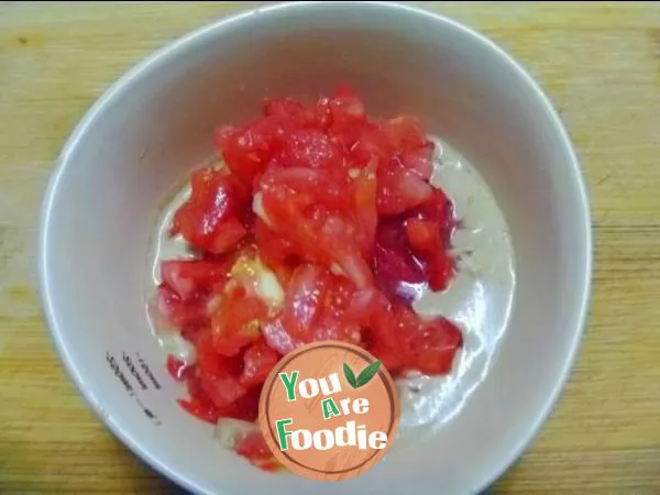 【 eat cold noodles in a different way 】 cold noodles with tomato and sesame paste