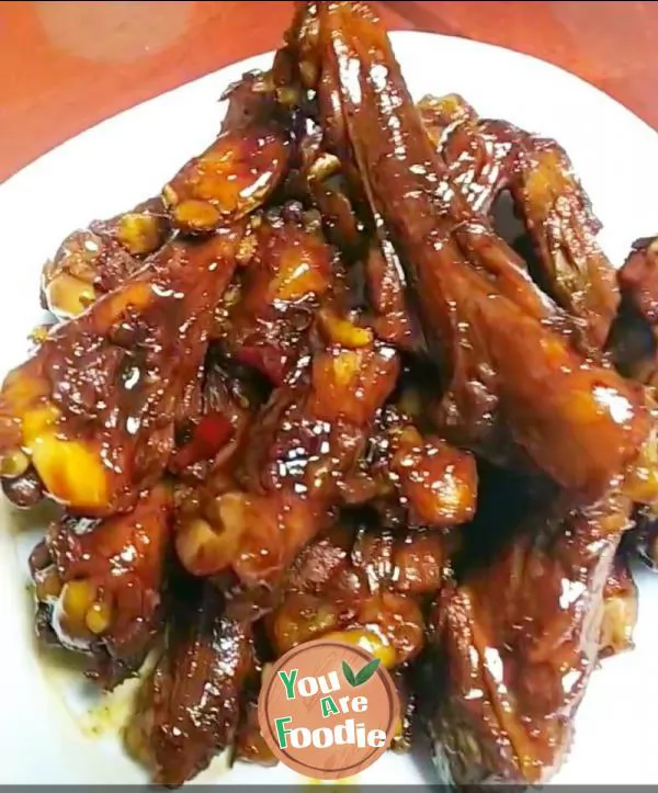 Braised duck wing root