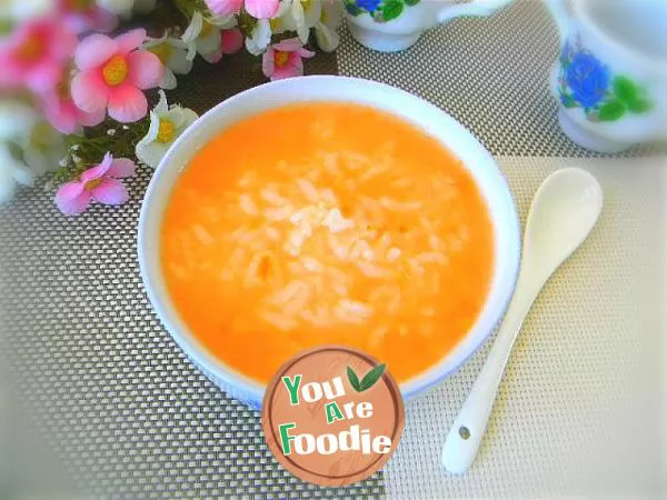 Carrot rice porridge