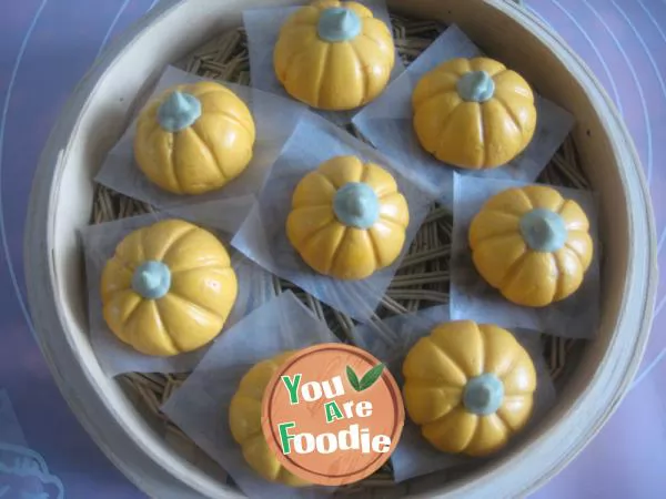 Pumpkin glutinous rice dumplings