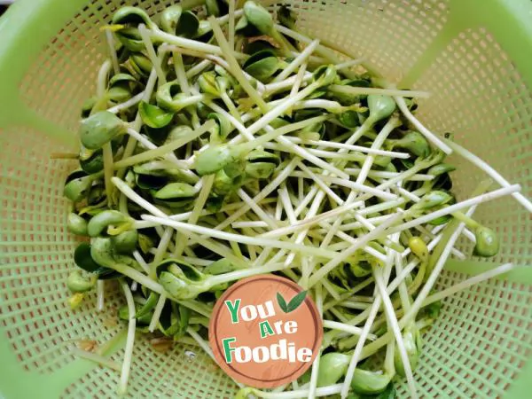 Delicious home cooking -- black bean sprouts with minced garlic