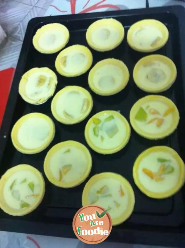 Banana mango Portuguese egg tart