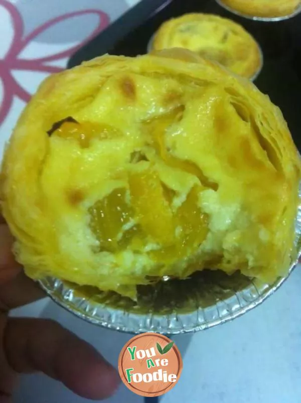 Banana mango Portuguese egg tart