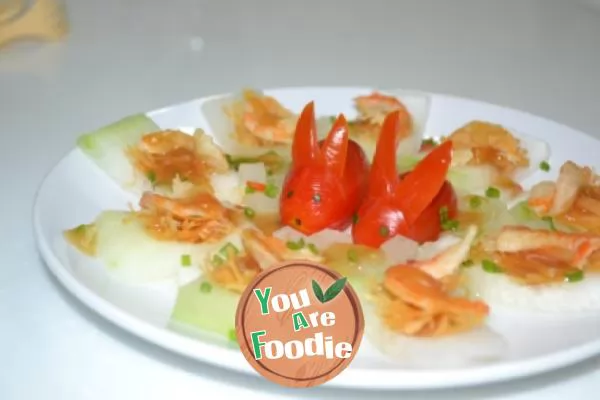 Steamed shrimp with white gourd and scallop