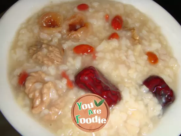 Longan jujube porridge