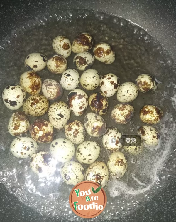 Homemade salted quail eggs