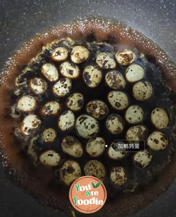 Homemade salted quail eggs