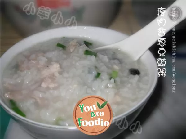 Prevention of cold - congee with lean meat, chives and Douchi