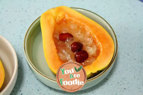 Four good desserts to drive away autumn dryness: [double snow, red dates, Papaya Boat]