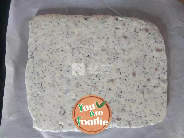 Almond black sesame nougat