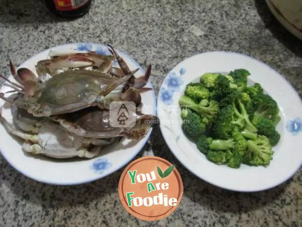 Fried crab with Broccoli