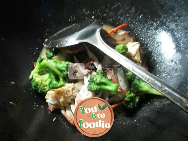 Fried crab with Broccoli