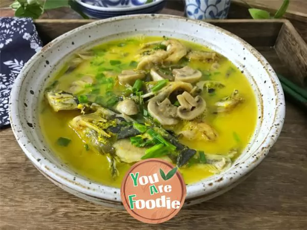 Mushroom and squid soup