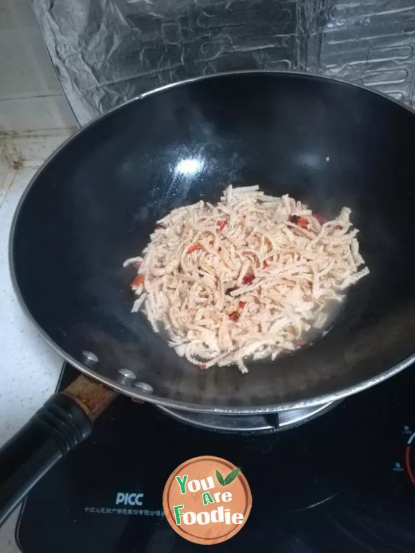 Fried Leek with Shredded Vegetable Tripe