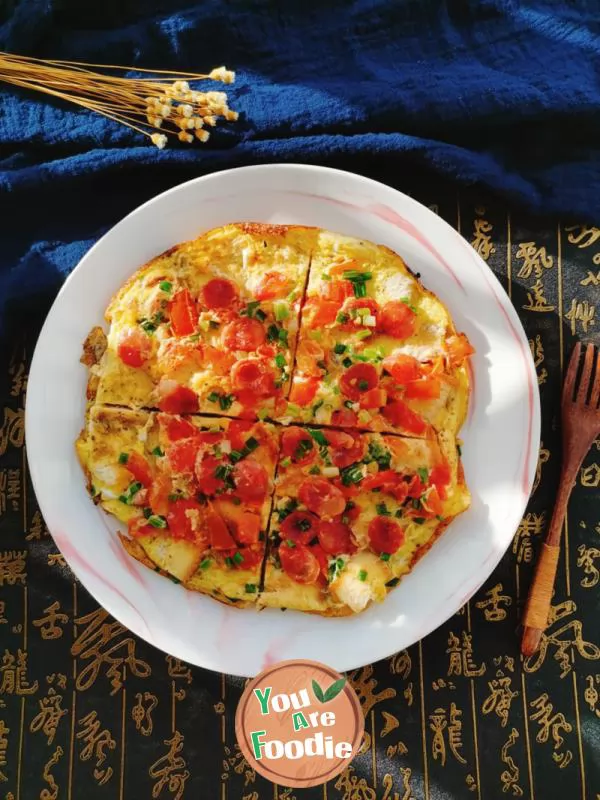 Toast and egg cake