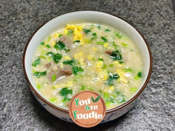 Beef-with-coriander-and-oatmeal-Congee